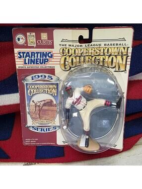 1995 Starting Lineup Cooperstown Collection Satchel Paige Figure & Card Indians